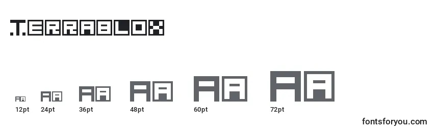 Terrablox Font Sizes