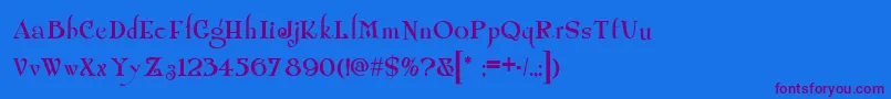 Shangri Font – Purple Fonts on Blue Background