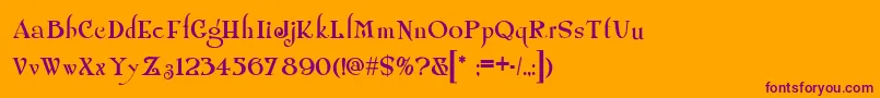 Shangri Font – Purple Fonts on Orange Background