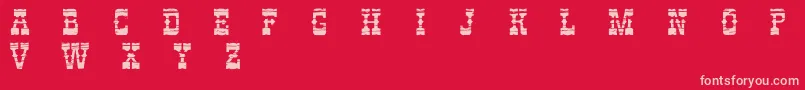 More about Ped Font Ped Font – Pink Fonts on Red Background