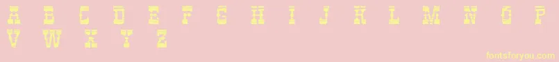 Ped Font – Yellow Fonts on Pink Background
