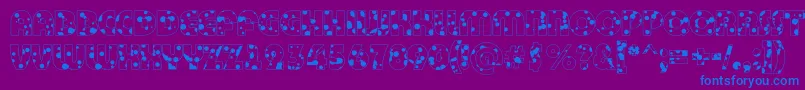 Bigha12 Font – Blue Fonts on Purple Background