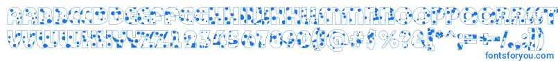 Bigha12 Font – Blue Fonts on White Background