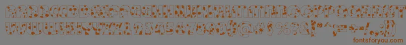Bigha12 Font – Brown Fonts on Gray Background