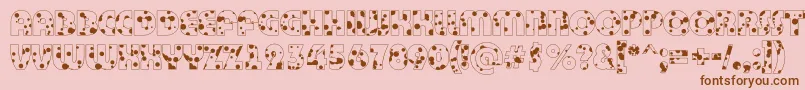 Шрифт Bigha12 – коричневые шрифты на розовом фоне