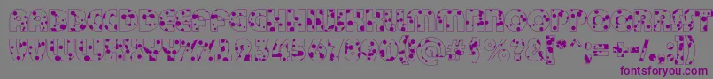 Bigha12-Schriftart – Violette Schriften auf grauem Hintergrund