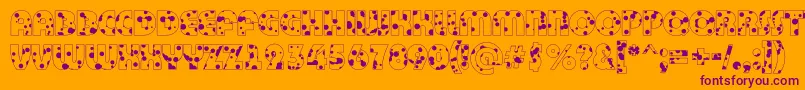 Bigha12 Font – Purple Fonts on Orange Background
