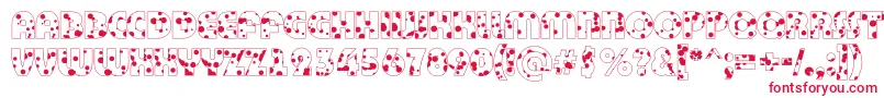 Bigha12 Font – Red Fonts on White Background