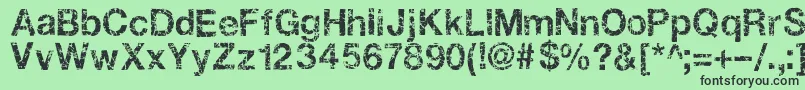 Gastada Font – Black Fonts on Green Background