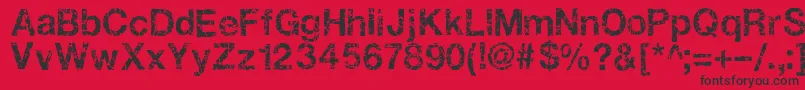 Gastada Font – Black Fonts on Red Background