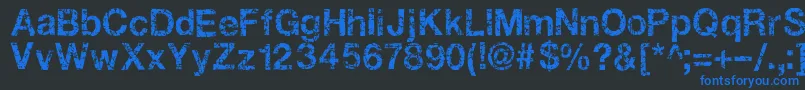 Gastada Font – Blue Fonts on Black Background