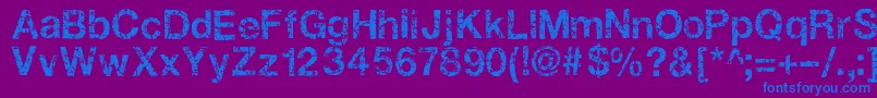 Gastada Font – Blue Fonts on Purple Background