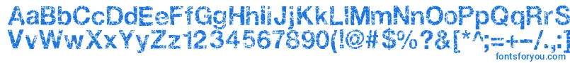 Gastada Font – Blue Fonts on White Background