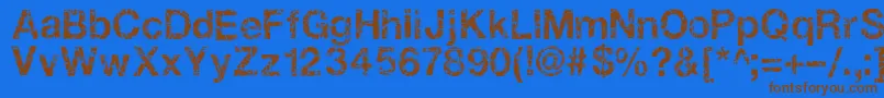 Gastada Font – Brown Fonts on Blue Background