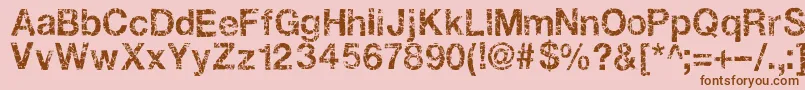 Gastada Font – Brown Fonts on Pink Background