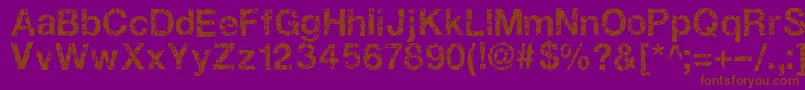 Gastada Font – Brown Fonts on Purple Background