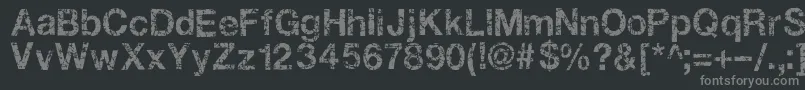 Gastada Font – Gray Fonts on Black Background