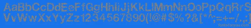 Gastada Font – Gray Fonts on Blue Background