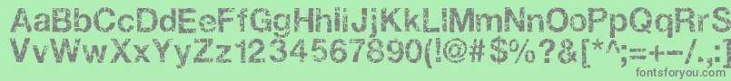 Gastada Font – Gray Fonts on Green Background