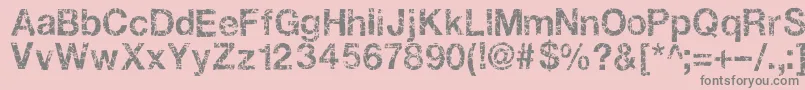 Gastada Font – Gray Fonts on Pink Background