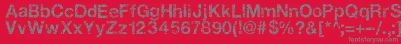 Gastada Font – Gray Fonts on Red Background