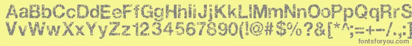 Gastada Font – Gray Fonts on Yellow Background