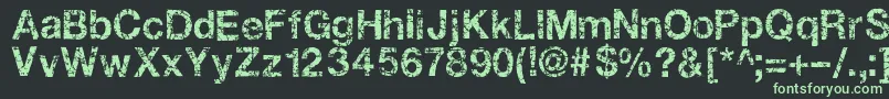 Gastada Font – Green Fonts on Black Background