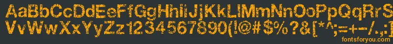 Gastada Font – Orange Fonts on Black Background
