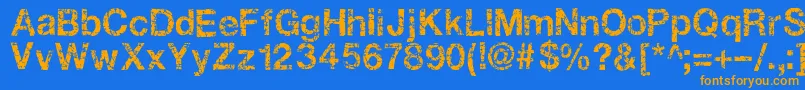 Gastada Font – Orange Fonts on Blue Background