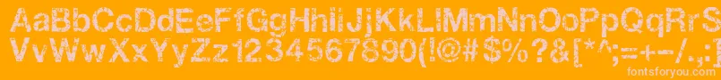 Gastada Font – Pink Fonts on Orange Background