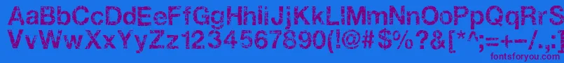 Gastada Font – Purple Fonts on Blue Background