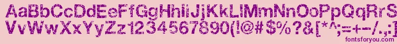 Gastada Font – Purple Fonts on Pink Background
