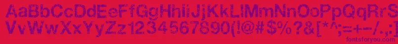 Gastada Font – Purple Fonts on Red Background