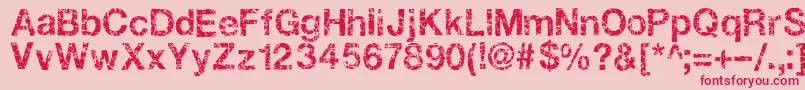 Gastada Font – Red Fonts on Pink Background