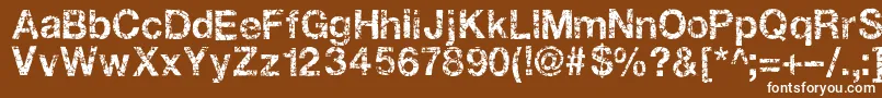 Gastada Font – White Fonts on Brown Background