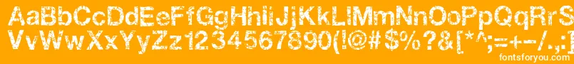 Gastada Font – White Fonts on Orange Background