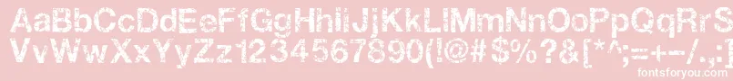 Gastada Font – White Fonts on Pink Background