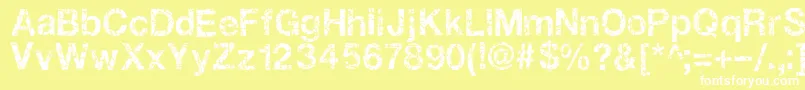 Gastada Font – White Fonts on Yellow Background