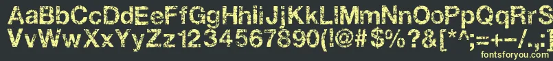 Gastada Font – Yellow Fonts on Black Background