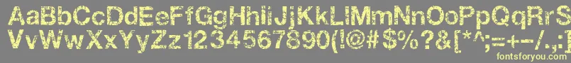 Gastada Font – Yellow Fonts on Gray Background