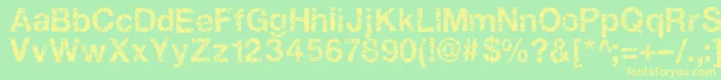 Gastada Font – Yellow Fonts on Green Background