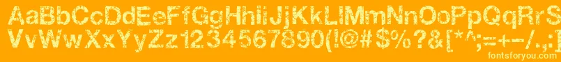 Gastada Font – Yellow Fonts on Orange Background