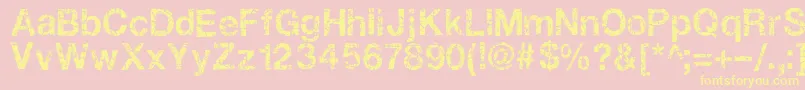 Gastada Font – Yellow Fonts on Pink Background