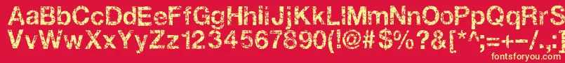 Gastada Font – Yellow Fonts on Red Background