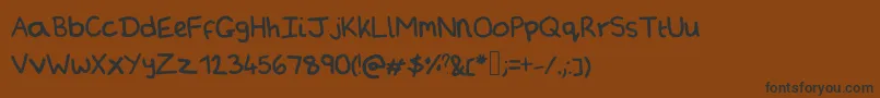 Arminsfrozenpeas Font – Black Fonts on Brown Background