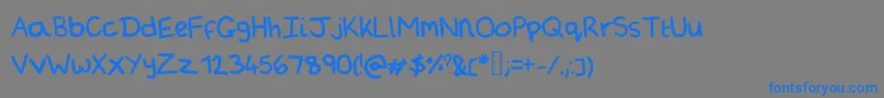 Arminsfrozenpeas Font – Blue Fonts on Gray Background