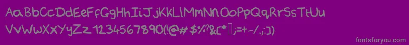 Arminsfrozenpeas Font – Gray Fonts on Purple Background