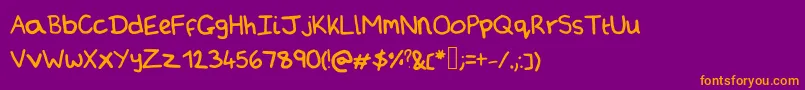 Arminsfrozenpeas Font – Orange Fonts on Purple Background
