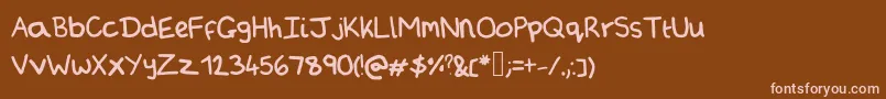 Arminsfrozenpeas Font – Pink Fonts on Brown Background