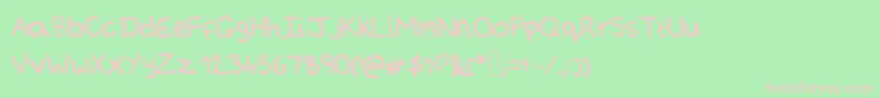 Arminsfrozenpeas Font – Pink Fonts on Green Background